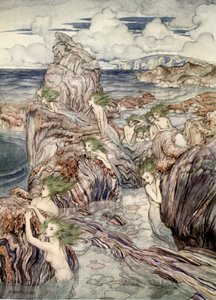 Ils ont des cheveux vert de mer, illustration de 